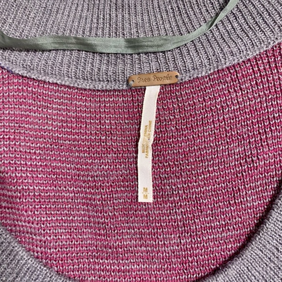 Free People Wool Blend Balloon Sleeve Sweater Sz M - Picture 4 of 13